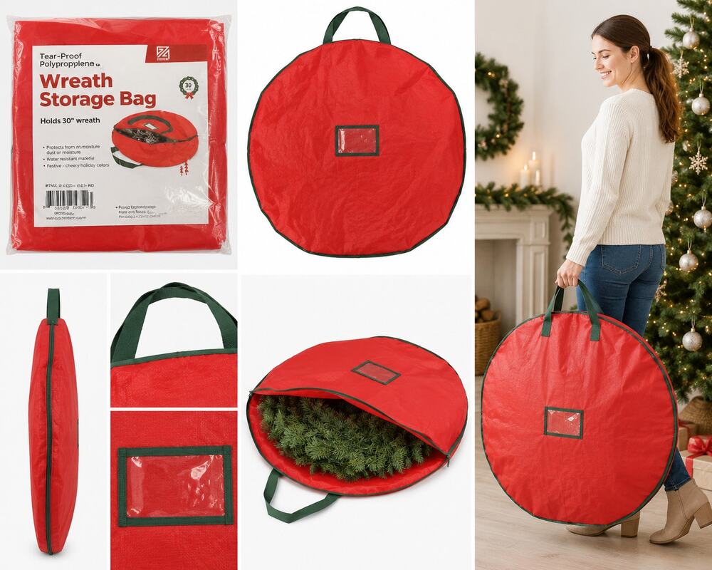 NEW ZOBER 30" Christmas Wreath Storage Bag